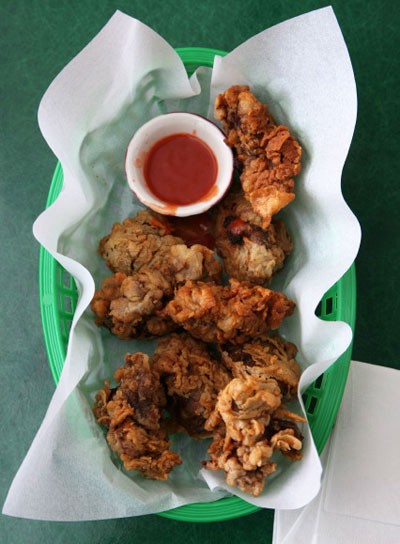 Fried chicken livers