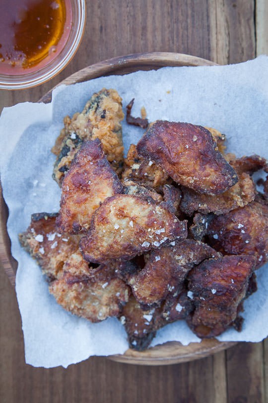 Fried chicken skins