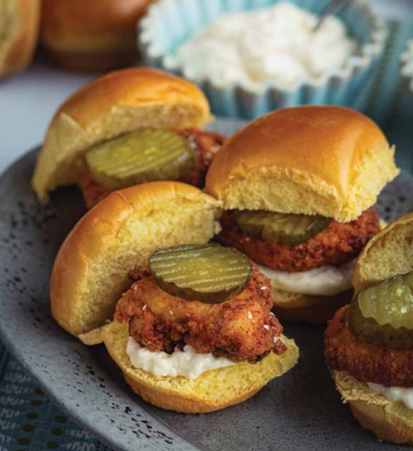Fried chicken sliders