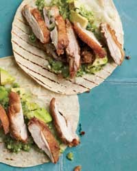 Fried chicken tacos