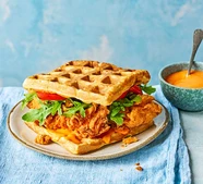 Fried chicken waffle sandwich (Killa waffles)