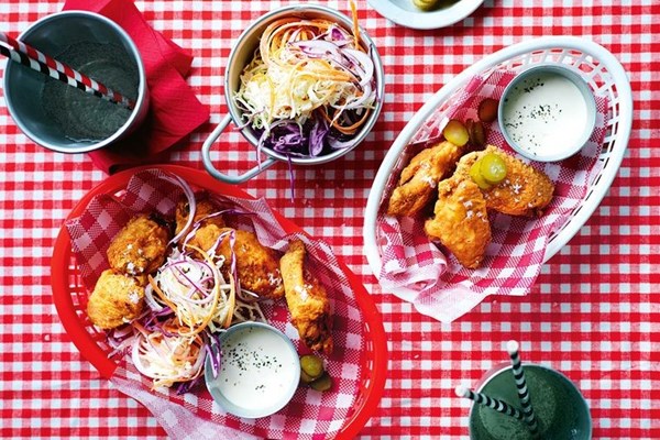 Fried chicken wingettes