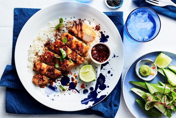 Fried chicken with ginger rice