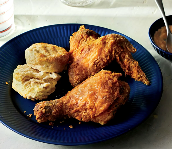 Fried chicken with tomato gravy