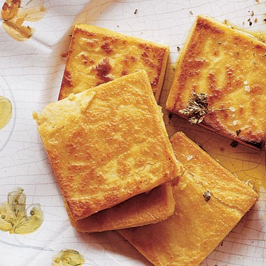Fried chickpea polenta