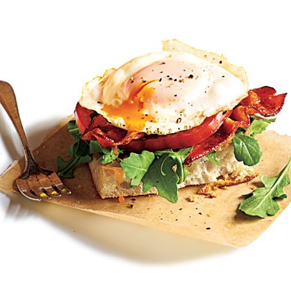 Fried egg BLT sandwiches