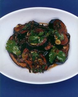 Fried eggplant salad