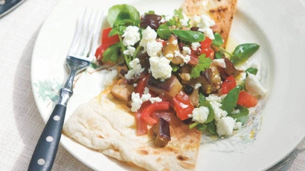 Fried eggplant salad
