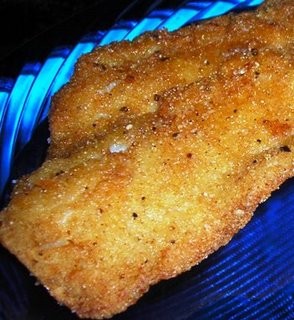 Fried fillet of flounder