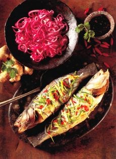Fried fish and ginger