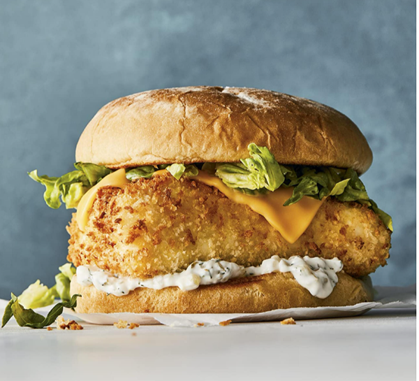 Fried fish fillet sandwiches