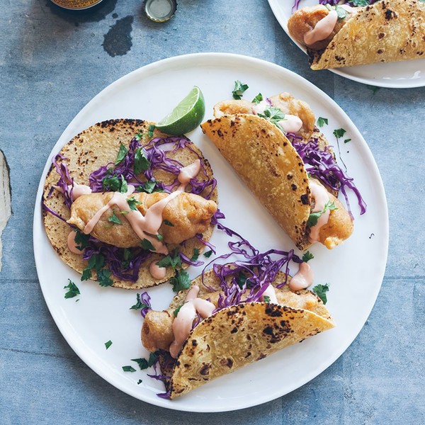 Fried fish tacos