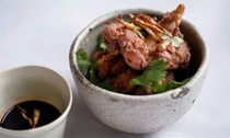 Fried ginger chicken, yuzu dip