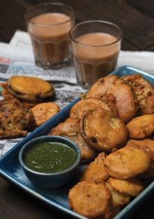 Fried gram flour fritters (Pakoray)
