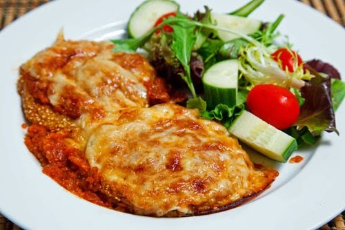 Fried green tomato Parmesan