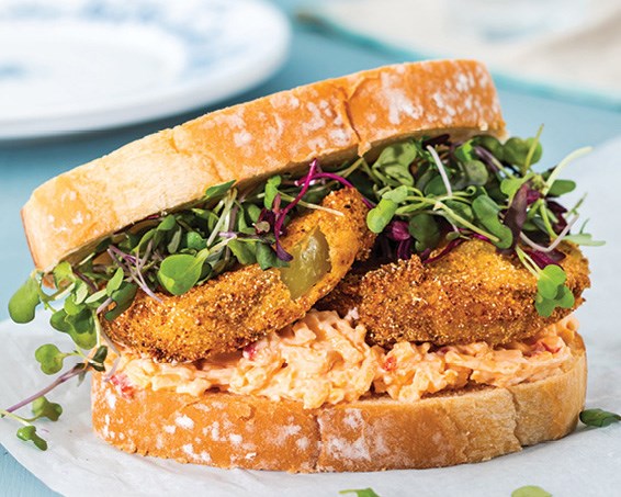 Fried green tomato sandwiches