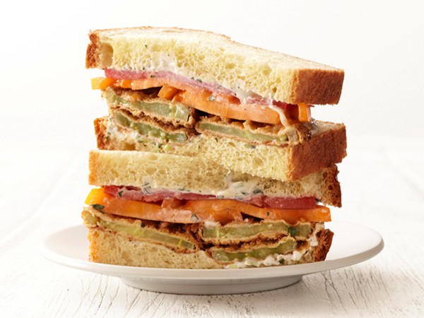 Fried green tomato sandwiches