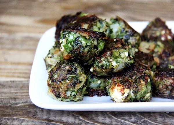Fried greens meatlessballs