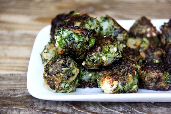 Fried greens meatlessballs