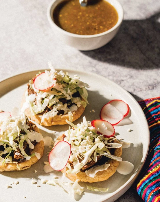 Fried masa bowls (Sopes)