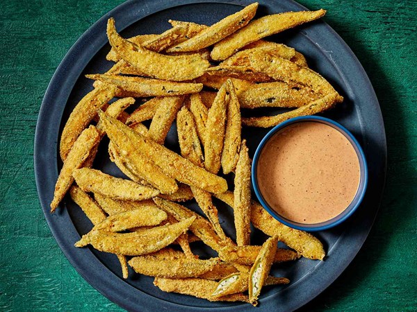 Fried okra [comeback sauce]