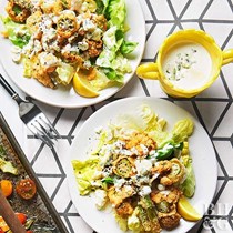 Fried okra salad