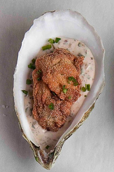 Fried oysters with spicy rémoulade