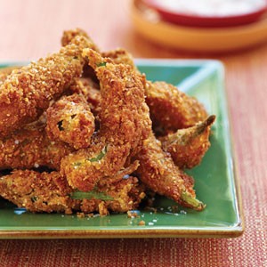 Fried pecan okra