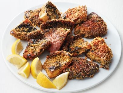 Fried portobello mushrooms