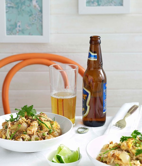 Fried rice with chicken, prawns, pineapple, spring onion and coriander [Andrew Gimber]
