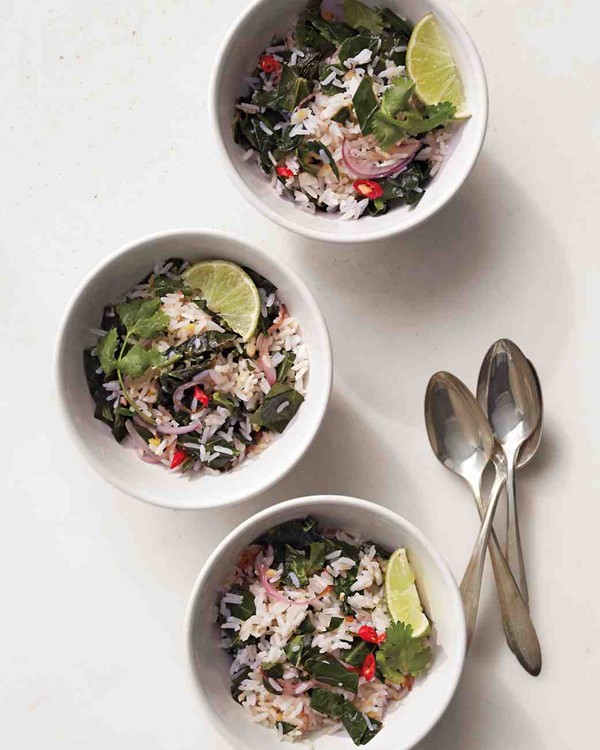Fried rice with collards