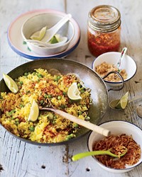 Fried rice with shallots