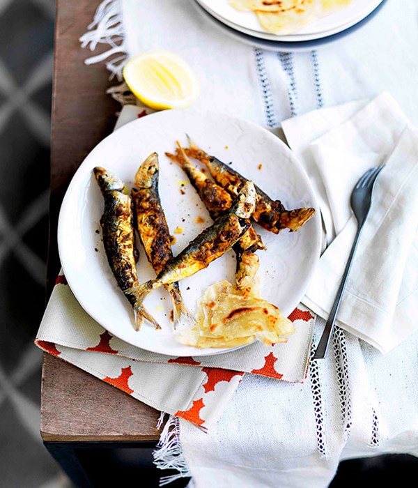 Fried sardines, Tangier-style
