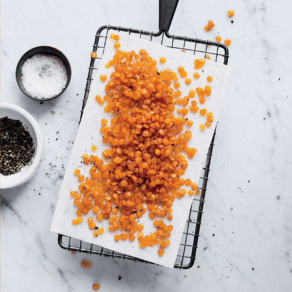 Fried spiced red lentils