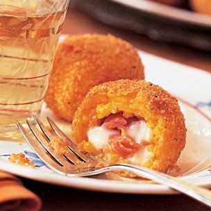 Fried stuffed rice balls (Arancine)
