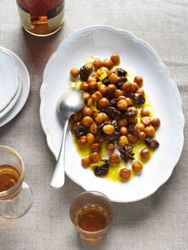 Fried sweet baby gnocchi with dried muscatels