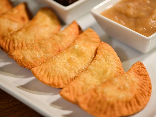 Fried sweet cheese pierogi
