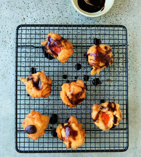 Fried sweet potato cubes (Buñelos de camote)