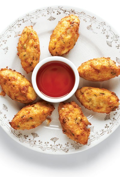 Fried tofu and bacon fritters (Tofu wanzi)