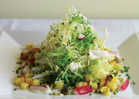 Frisée salad with creamy truffle vinaigrette