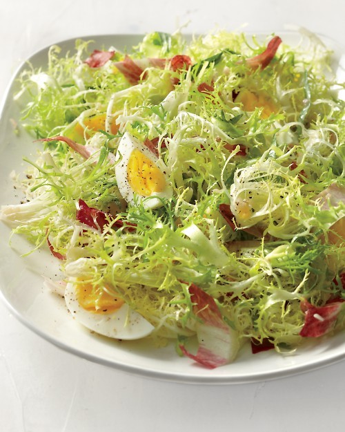 Frisée with hard-cooked eggs