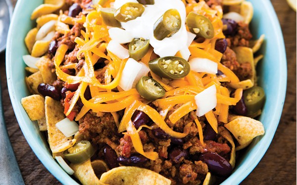 Frito pie with chili con carne