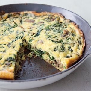 Frittata with turkey sausage & arugula