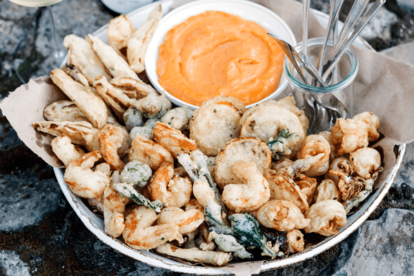 Fritto misto with Calabrian chile aioli