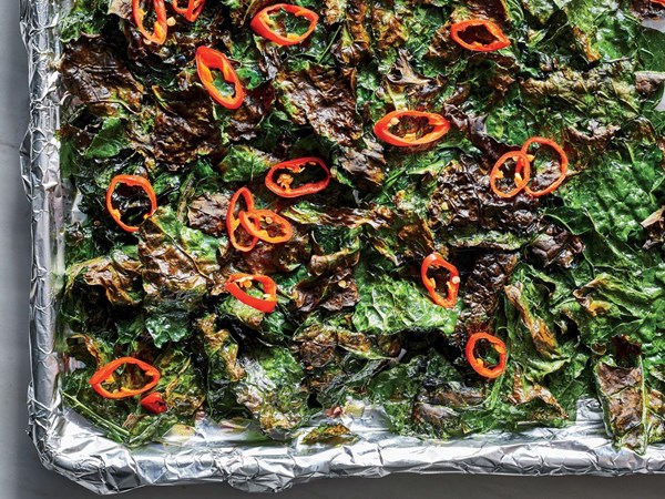 Frizzled kale with chiles