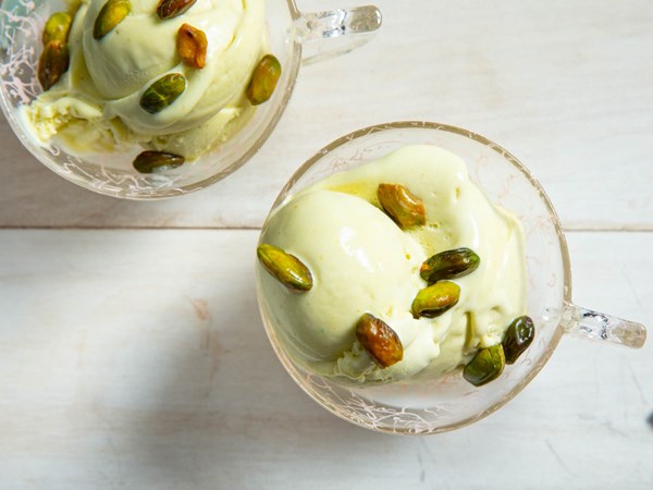 From-scratch real pistachio ice cream 