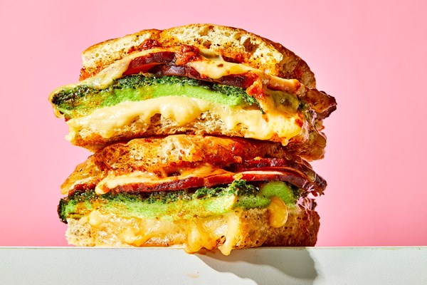 From-the-freezer eggs and ham sandwiches