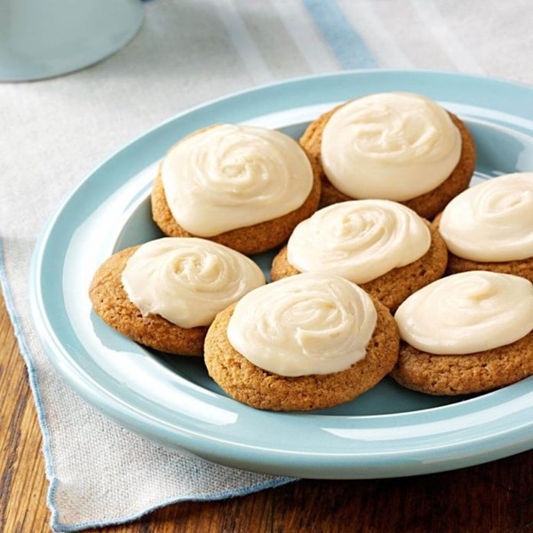 Frosted ginger cookies