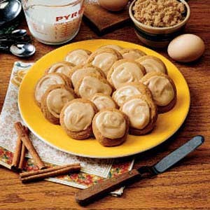 Frosted ginger cookies