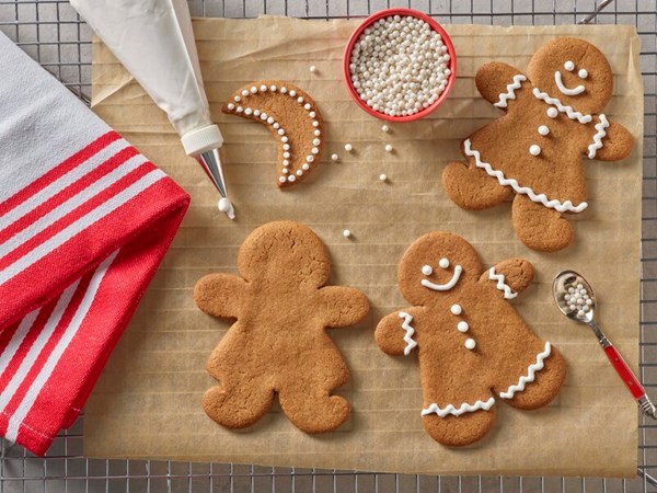 Frosted gingerbread cutouts